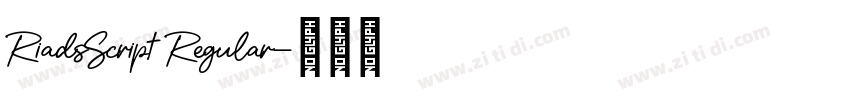 RiadsScript Regular字体转换